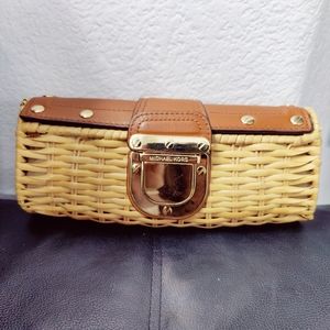 Michael Kors Straw Clutch
